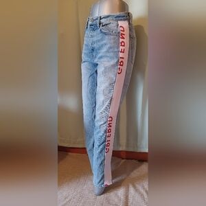 A GRLFRND Karolina Side Stripe Denim Jeans